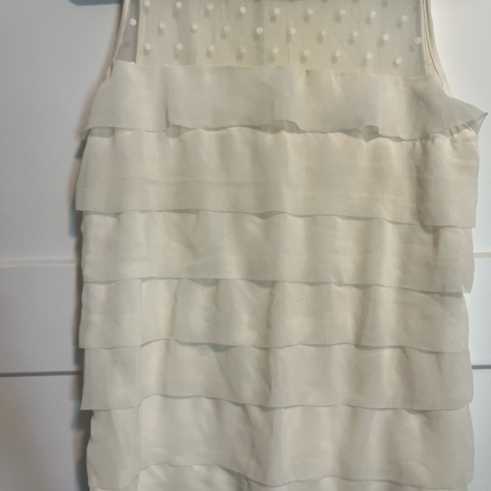 LOFT White Layered Blouse